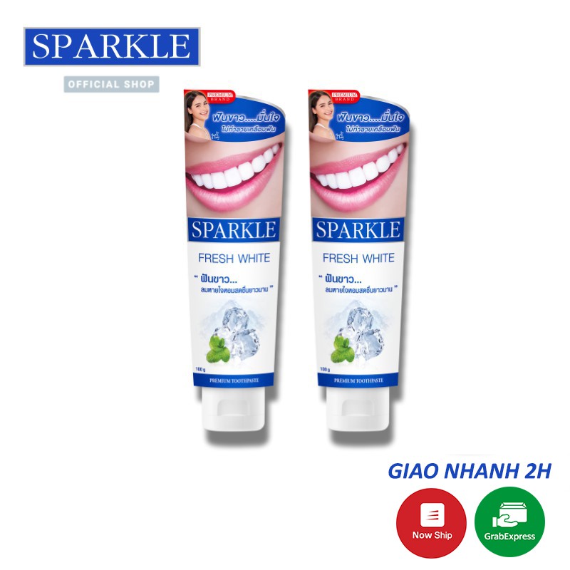 Bộ 2 kem đánh răng  Sparkle Fresh White 100g