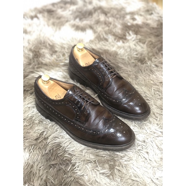 [Giày 2hand] [Size 41] [TonaShoe] Giày Tây Kiểu Dáng Wingtips Màu Nâu Sang Trọng Lịch Lãm