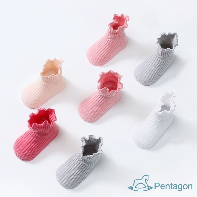 Set 3 Đôi Vớ Ren Chống Trượt Dễ Thương Cho Bé