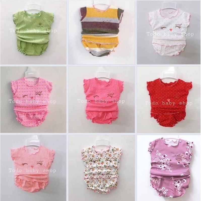 Đồ bộ bé gái sơ sinh 0 - 2 tuổi, đồ cho bé gái mặc ở nhà