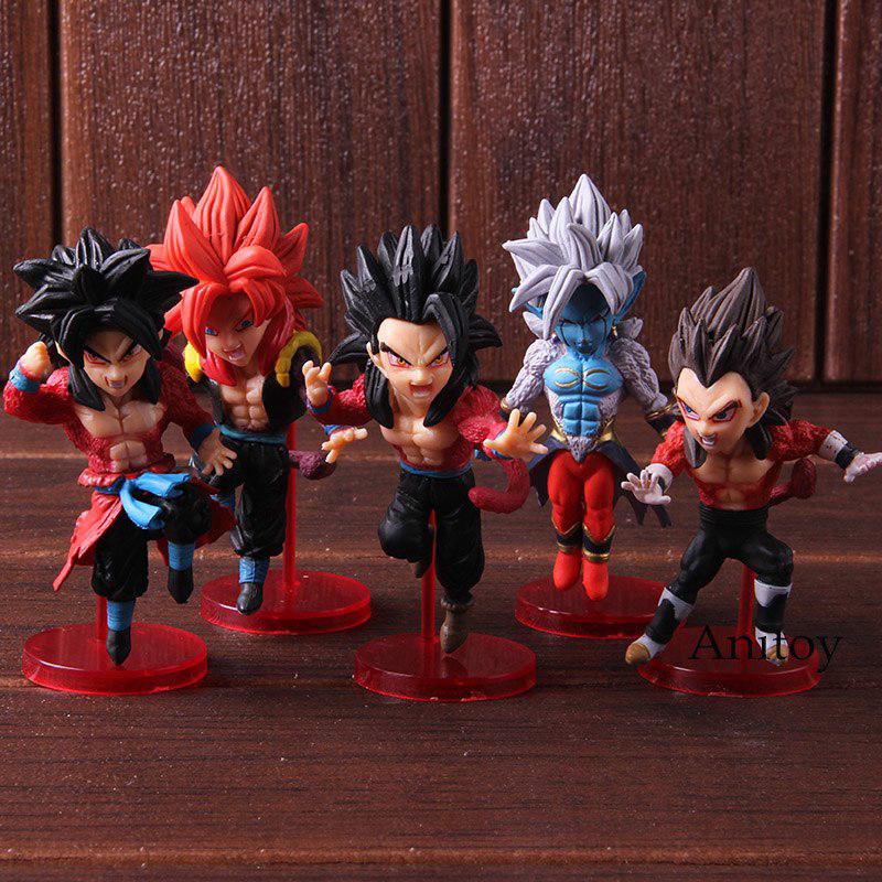 Set 5 mô hình đồ chơi nhân vật son goku trong phim hoạt hình Dragon Ball