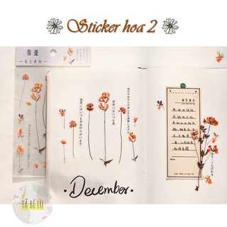 Nhãn dán sticker hoa 2 Tả Bí Lù Store