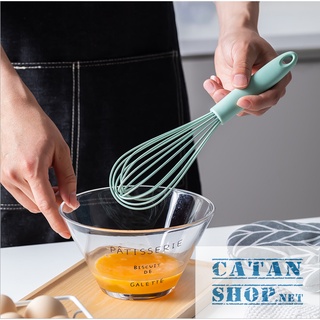Cây đánh trứng cầm tay- Cây phới lồng tròn đánh trứng, khuấy trộn bột, đánh bông kem bơ bằng silicon GD531-DanhTrung