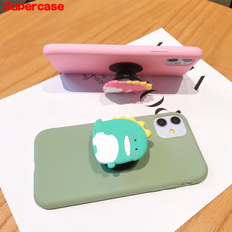 Cute Dinosaur Phone Case For Xiaomi Redmi 4A 4X 6 Pro 5 Plus Note 4 4X Mi 10 Pro A3 A2 Lite mix 3 2s 2 9 8 SE Soft Case With Holder Stand Carton Couple Soft Tpu Cover