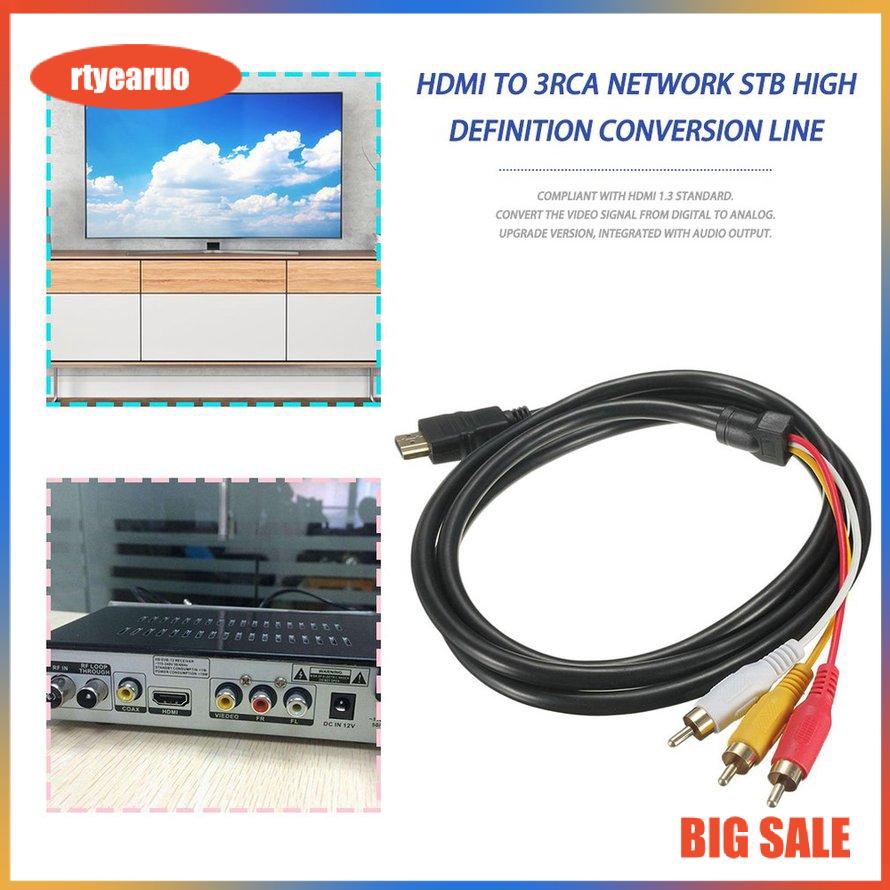 Dây cáp nối chuyển đổi cổng HDMI sang 3 cổng RCA AV cho HDTV (Dài 1.5m)