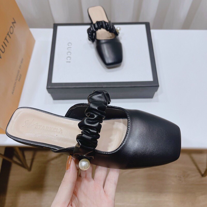 dép sục nữ quai nhún ngọc êm chân