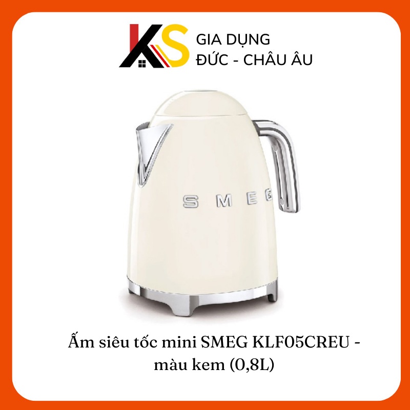 Ấm siêu tốc mini SMEG KLF05CREU - màu kem (0,8L)