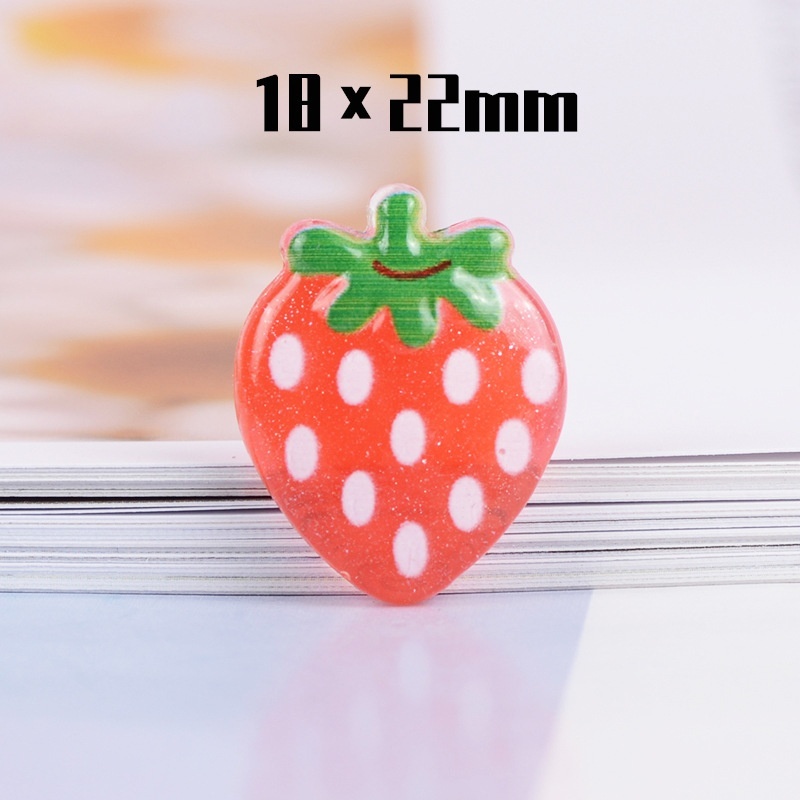 Bộ 10 phụ kiện trang trí điện thoại hình trái cây xinh xắn