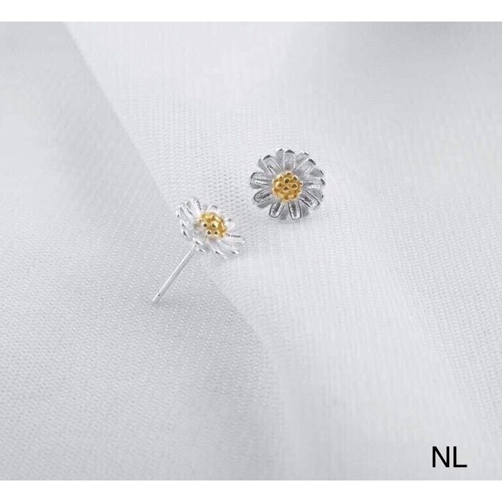 Sale bông tai nữ bạc ta cúc hoạ mi xinh xắn - Kho sỉ bạc Nhất Linh