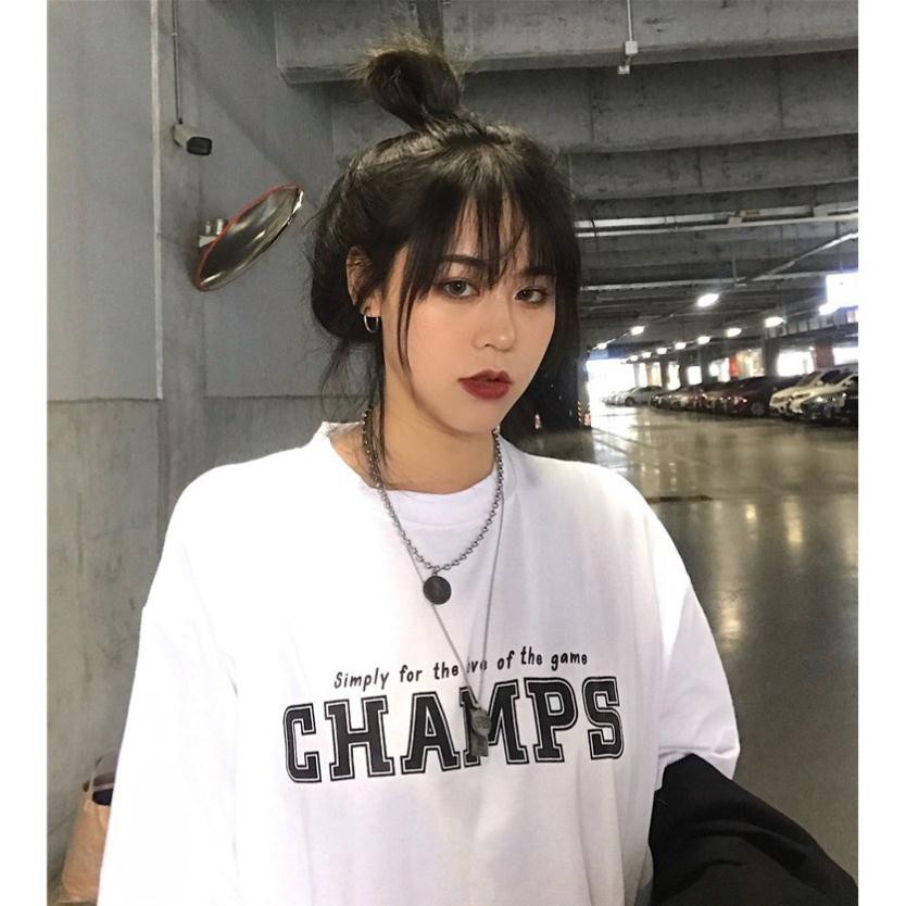 Áo thun tay lỡ Unisex Champ, Áo phông tay lỡ from rộng oversize