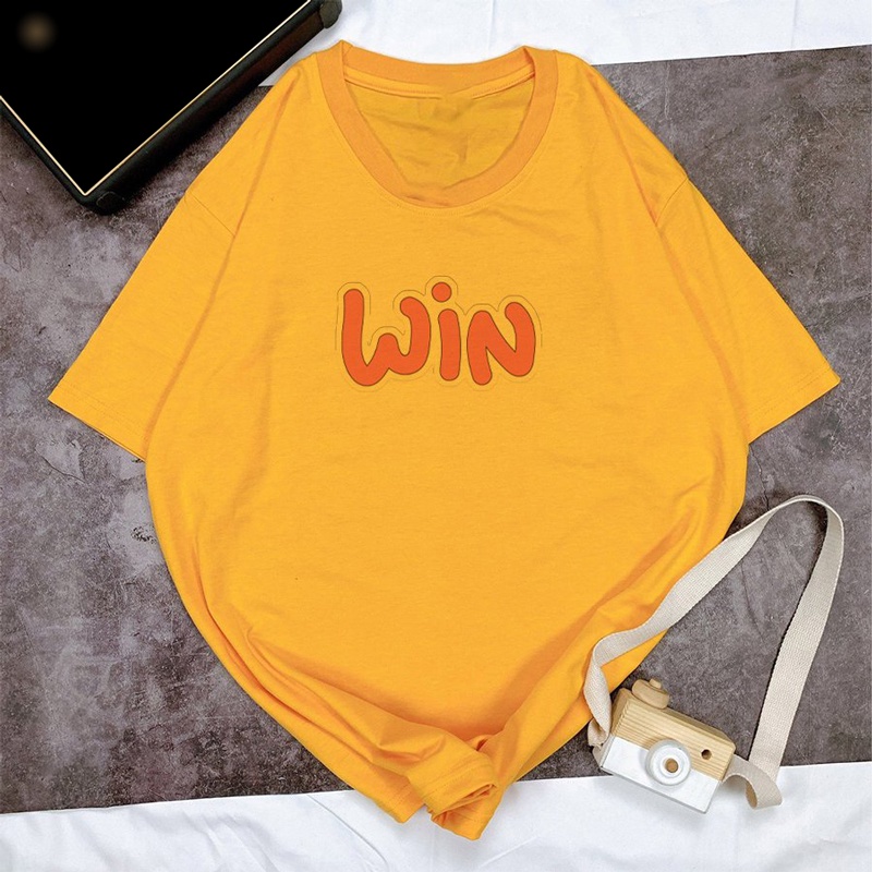 Áo Thun Nữ Tay Lỡ In Chữ WIN every day every night DLX