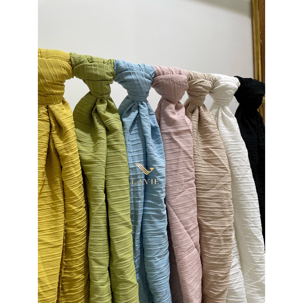 Vải Thun Sọc nổi ngang cao cấp nhà Lavie, mềm mại duyên dáng, vải may váy, đầm, áo phông.