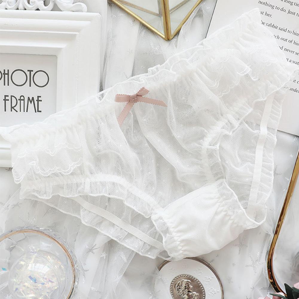 SOMEDAYZL Quần Lót Lưới Trong Suốt Đính Nơ Gợi Cảm