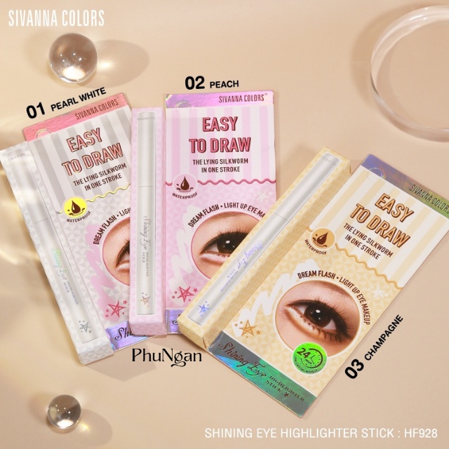 Bút nhũ mắt, bắt sáng, kẻ bọng mắt Sivanna Shining Eye Highlighter Stick HF928 Thái Lan