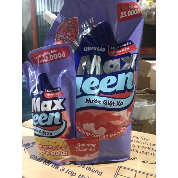 Nước giặt  MaxKleen túi 2,4kg tặng gói nhỏ 600g
