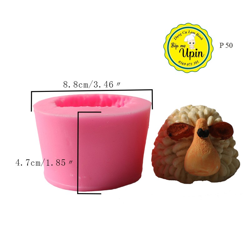 [KHUÔN 4D SALE] Khuôn silicon con cừu / con gấu làm rau câu, khuôn nến các loại