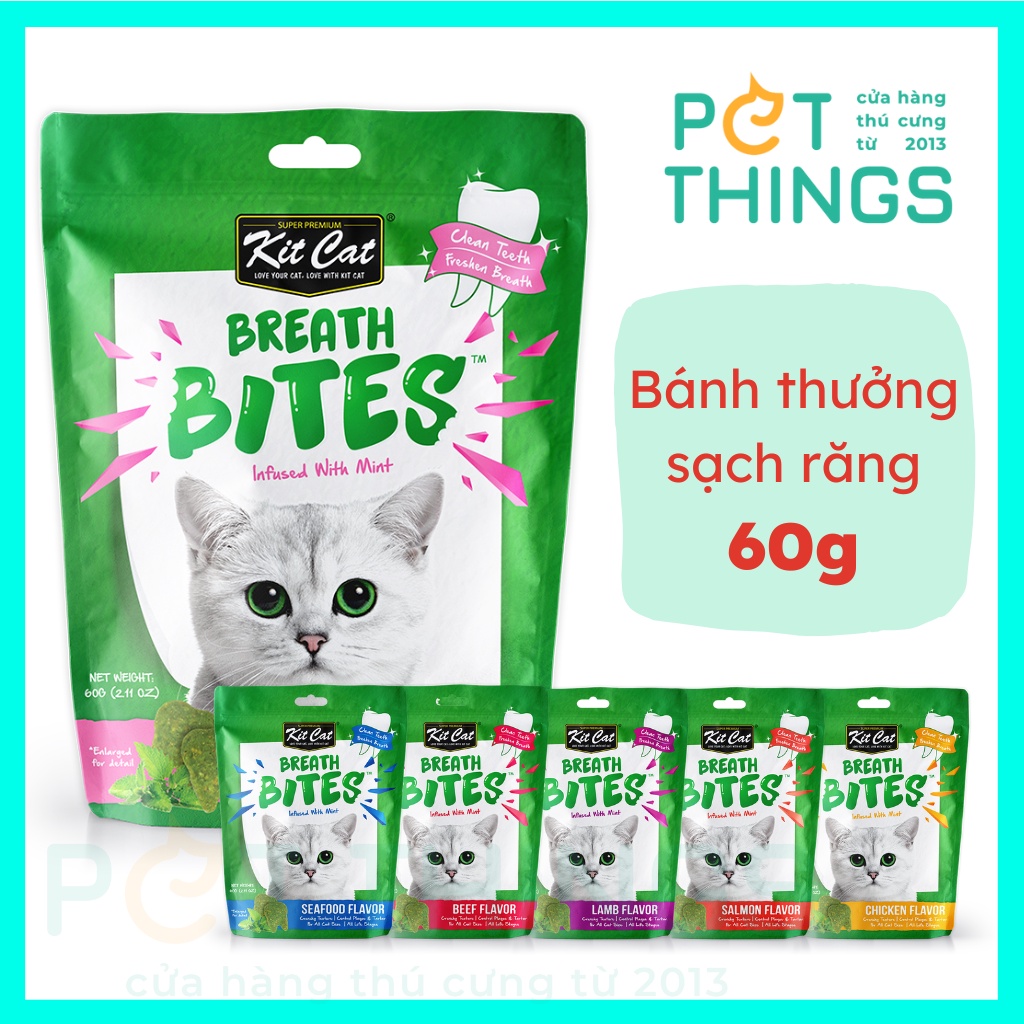 Bánh thưởng cho mèo Kit Cat 60g viên giòn / viên sạch răng