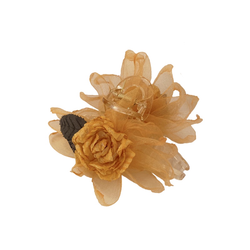 Kẹp Tóc Họa Tiết Hoa Lá Phong Cách retro Thời Trang