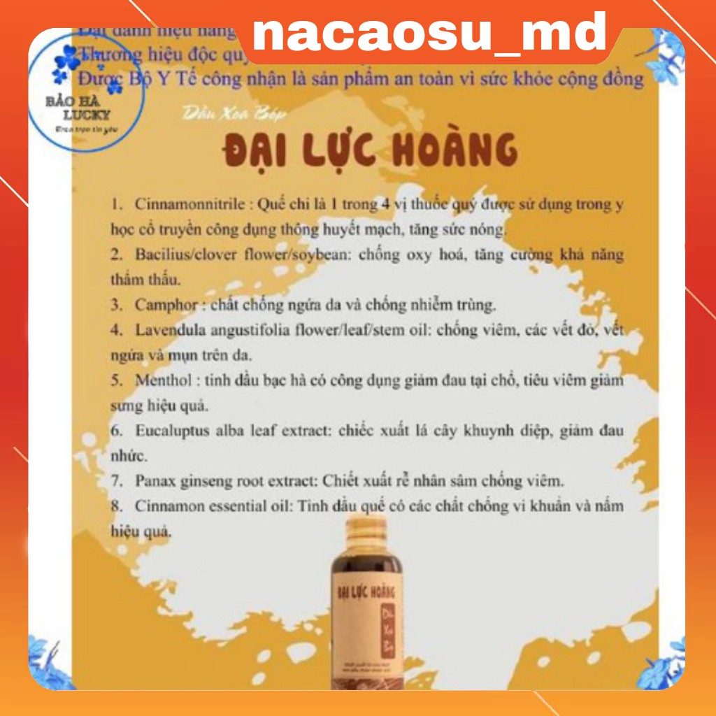 DẦU XOA BÓP ĐẠI LỰC HOÀNG 120ML Dầu Xoa Bóp Đại Lực Hoàng 120ml