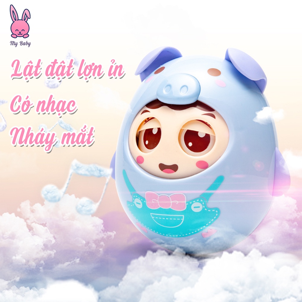 Lật Đật Chú Heo Đồ Chơi Chớp Mắt Có Chuông, Tinh Nghịch Nhẹ Nhàng Cho Bé Yêu, Dành Cho Bé Từ 1 đến 3 tuổi, Mybaby