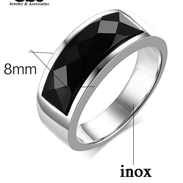 Nhẫn nam inox kiểu yên ngựa bảng to
