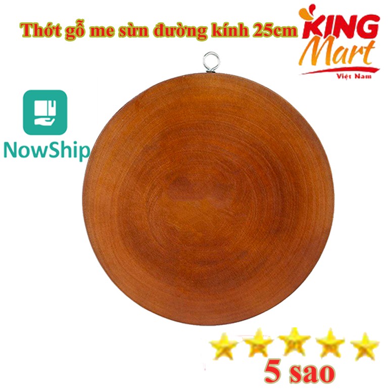 Thớt gỗ me sừn đường kính 25cm, gỗ tốt, không nứt, không mốc