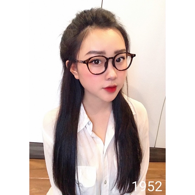 Kính giả cận, Gọng kính cận chống ánh sáng xanh, UV400 1952 lõi thép vuông bo tròn size trung Jolie eyewear