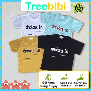 áo thun bé trai bé gái 8-24 kí ( 1-5 tuổi) chữ CHOISES IN áo phông phong cách hàn quốc cho bé