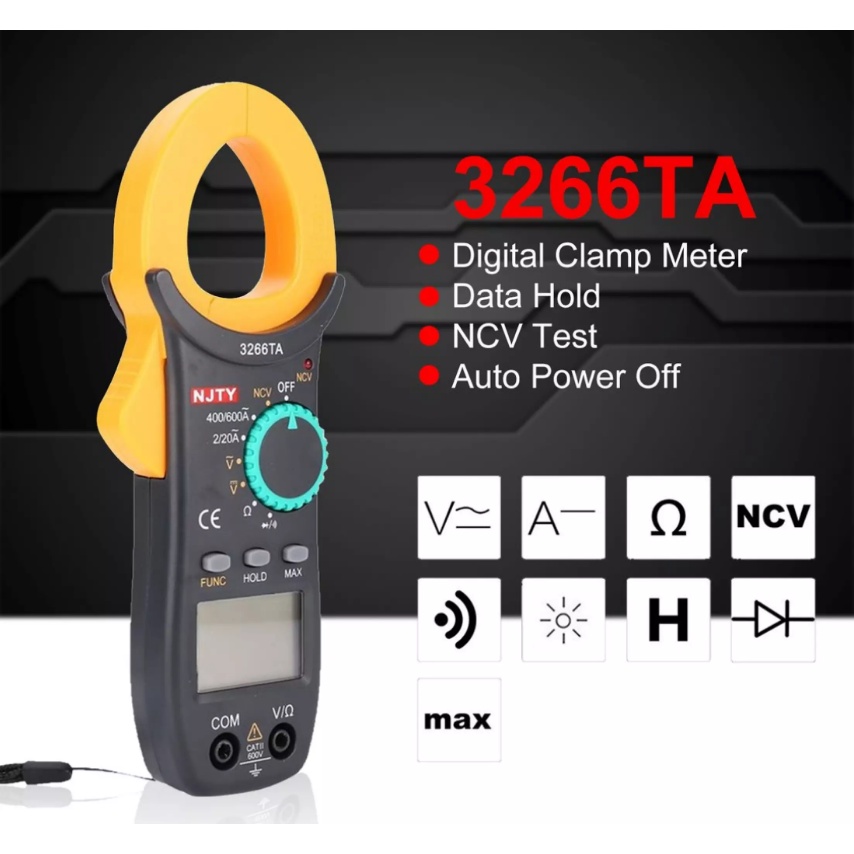 Ampe kìm kẹp dòng NIJT 3266TA đồng hồ vạn năng hàng chính hãng