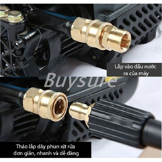Bộ Khớp Đồng Nối Nhanh Từ Máy Rửa Xe Ra Đầu Dây Cao Áp -Bộ nối nhanh đầu nước ra máy xịt rửa áp lực cao với dây rửa