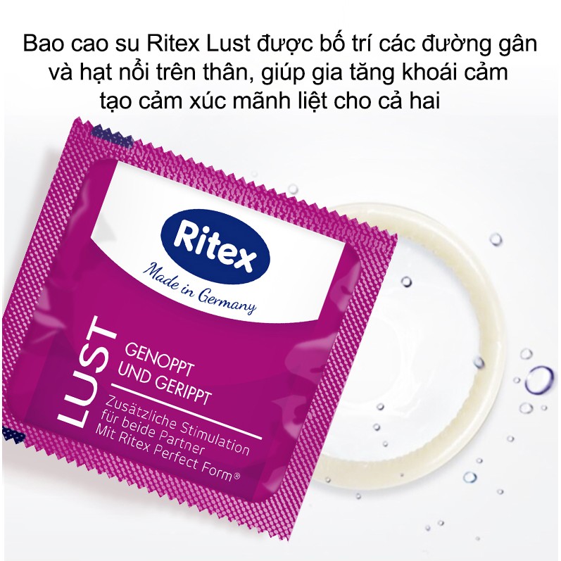 Bao cao su Ritex SORTIMENT - SIÊU PHỐI HỢP hàng đầu tại Đức ôm khít chân thật [ HỘP 10 CHIẾC ] CÓ CHE TÊN RI-SORTIMENT10