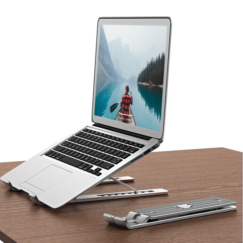 [HÀNG LOẠI 1]Giá đỡ laptop stand nhôm hỗ trợ tản nhiệt có thể gấp gọn chỉnh độ cao để laptop, ipad, macbook, surface