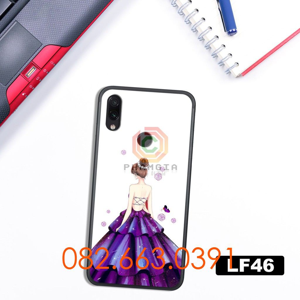 Ốp lưng ép kinh Xiaomi redmi 7/ Redmi 7A in hình cô gái