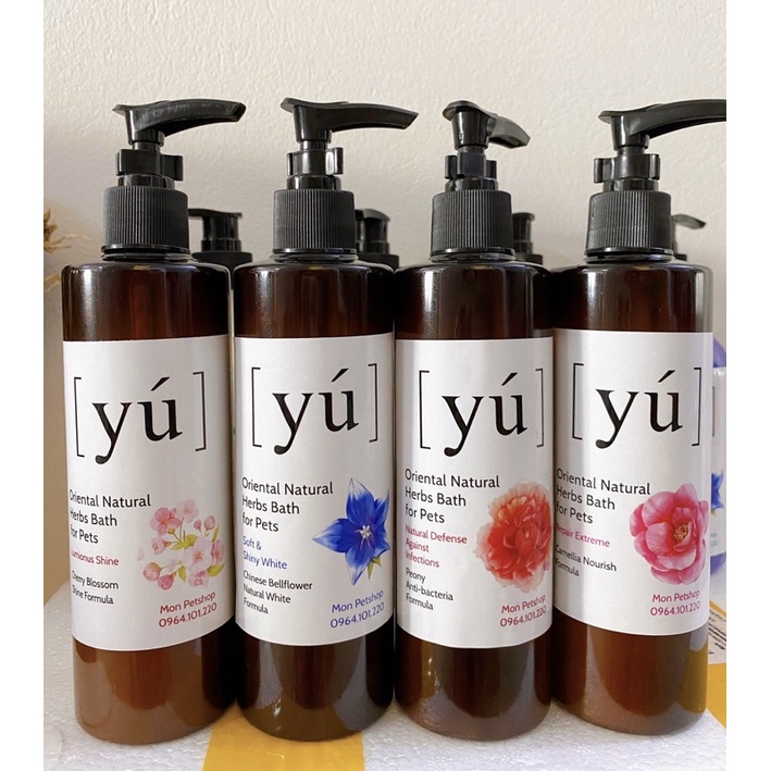 Sữa tắm Yú cho chó mèo chai 100ml-250ml-500ml