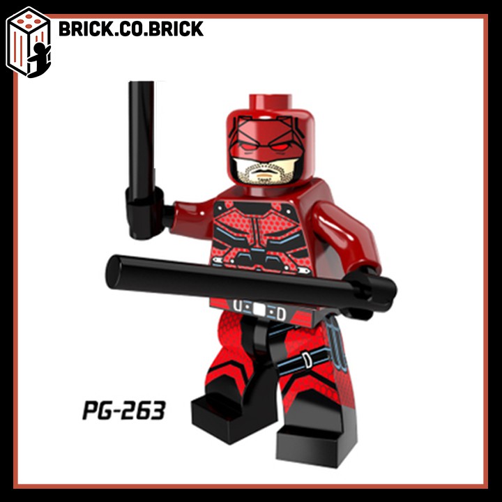 Đồ chơi lắp ráp non lego và mô hình minifigure nhân vật hãng phim Marvels / DC Comics- Captain, Thor, Hulk PG8069