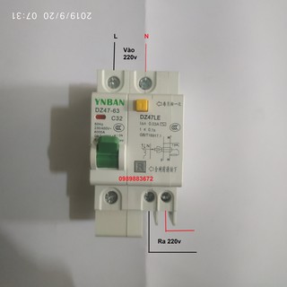 Át tô mát chống rò ynban dzl47le 32a