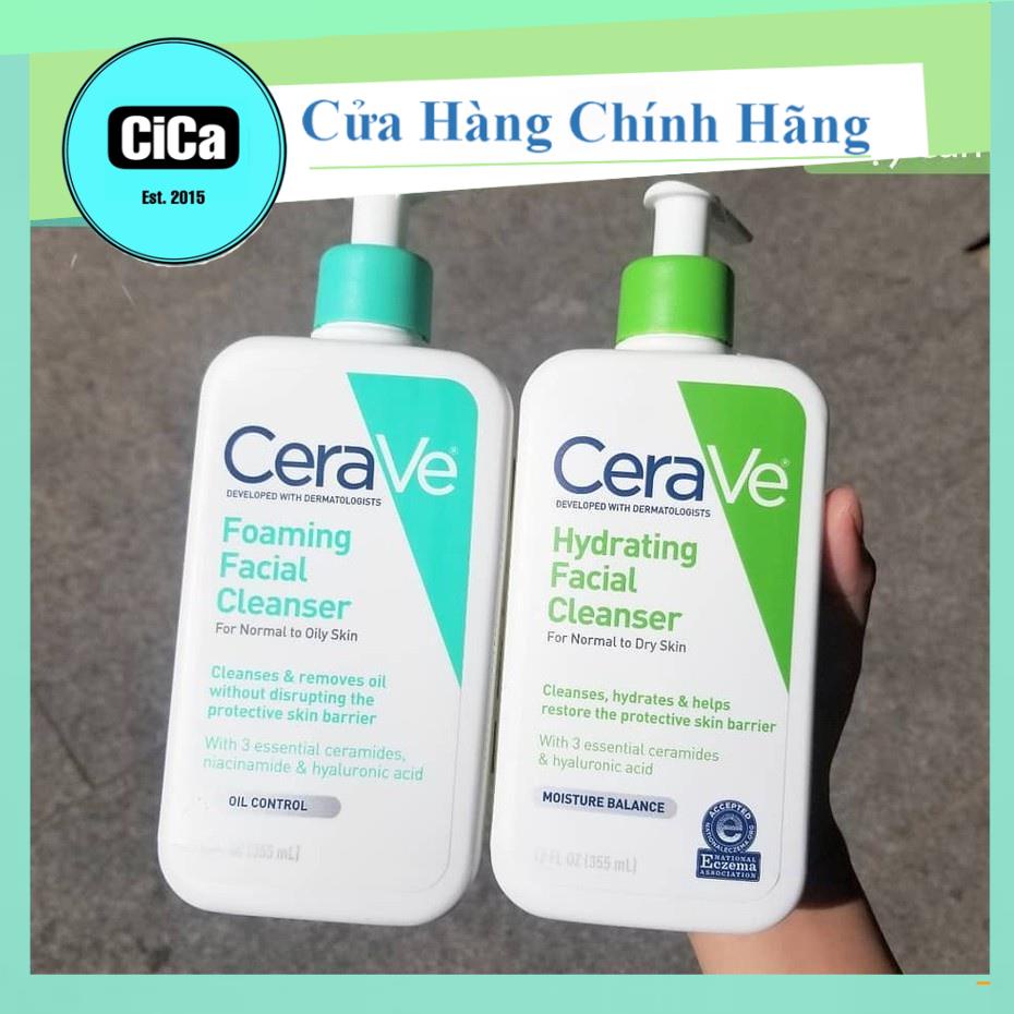 SỮA RỬA MẶT CERAVE FOAMING FACIAL CLEANSER 473ml và 236ml