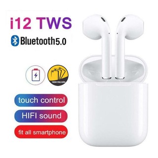 Tai nghe Airpod i12 cảm ứng vân tay 1 chạm hỗ trợ đàm thoại nghe nhạc chất