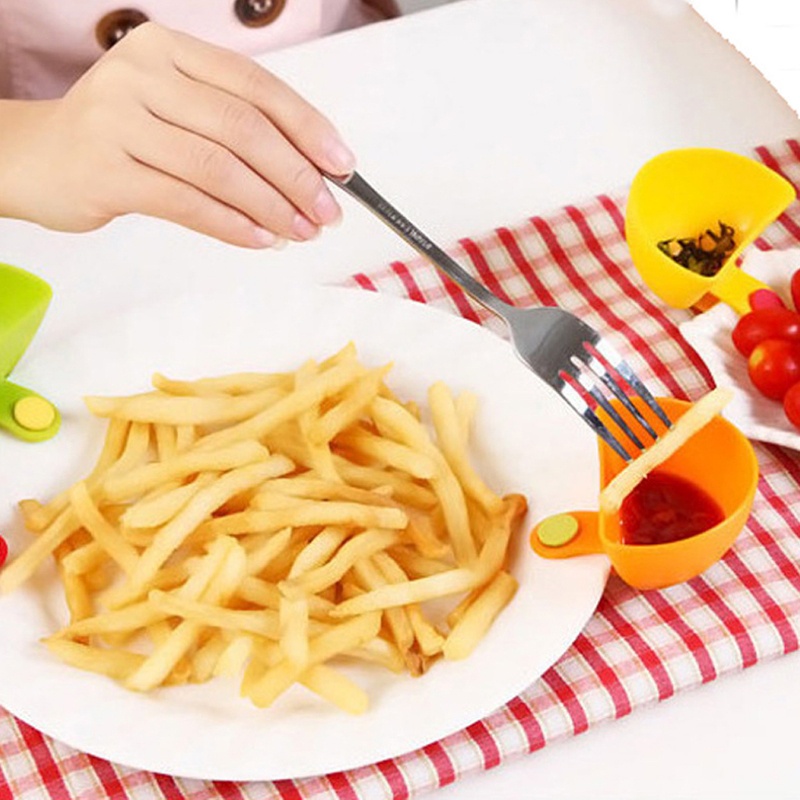 Chén Đựng Gia Vị Nước Sốt Cà Chua Muối Có Kẹp Tiện Dụng