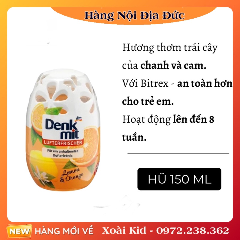 Bộ Bình xịt và Sáp thơm phòng DENKMIT hương hoa giúp khử mùi hôi của Đức - Mẫu mới nhất