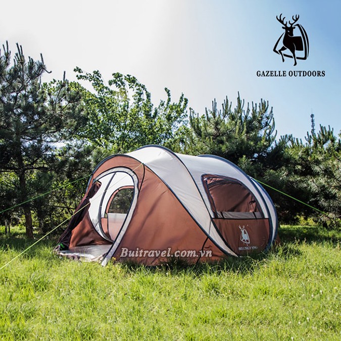 Lều du lich tự bật dành cho 4-5 người Gazelle Outdoors- Lều dã ngoại có mái che GL1262- Family Travel
