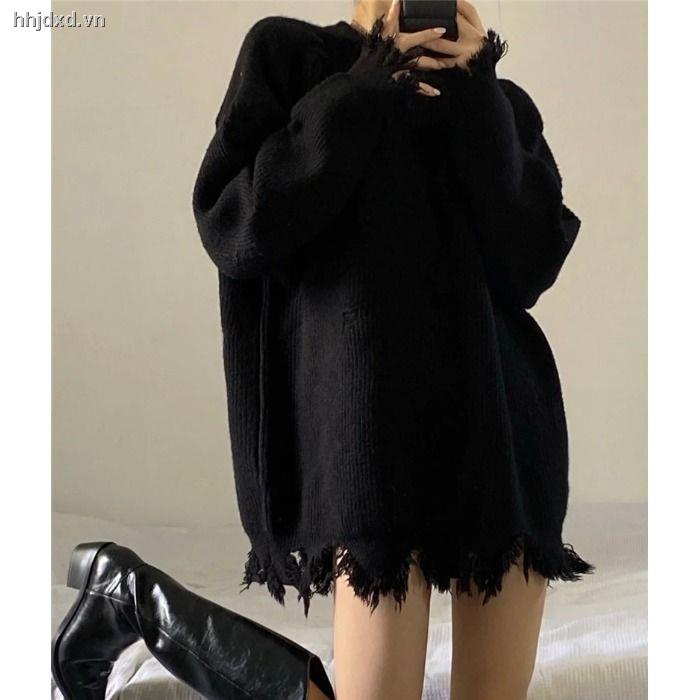 Áo sweater dệt kim form rộng phong cách Hàn Quốc thời trang thu đông dành cho nữ