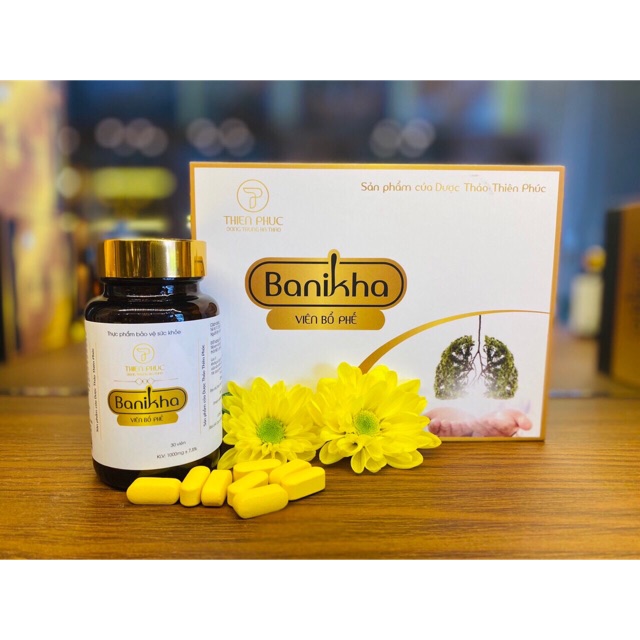 Viên Bổ Phổi Banikha Thiên Phúc Hộp 2 Lọ x 30 Viên