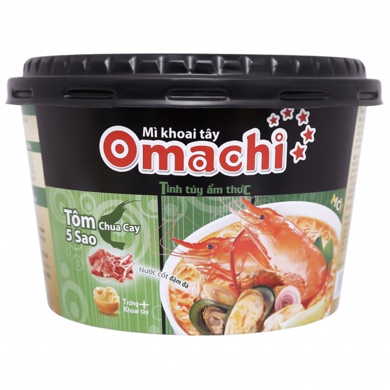 Mì khoai tây Omachi tôm càng riêu cua/ bò hầm/ sườn hầm/ tôm chua cay