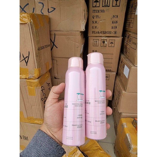 Xịt gội khô hương đào thơm dịu, không bết tóc, chai 150ml