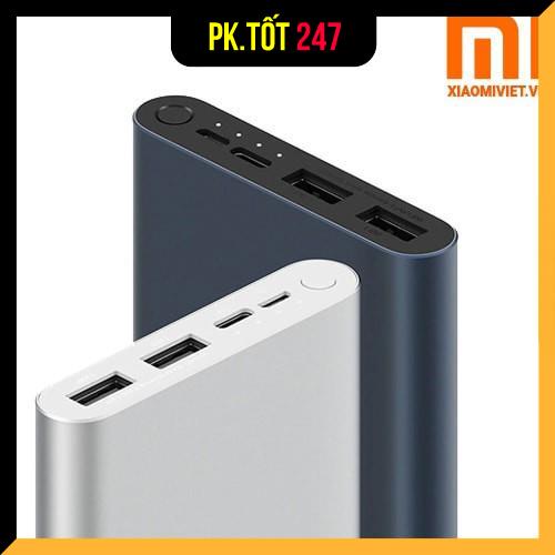 Sạc Dự Phòng, Sạc Dự Phòng XiaoMi Mi Gen 3 10.000Mah Hai Cổng Ra Cổng vào TypeC, Micro-Usb Hỗ Trợ Sạc Nhanh.[BH 6 Tháng]