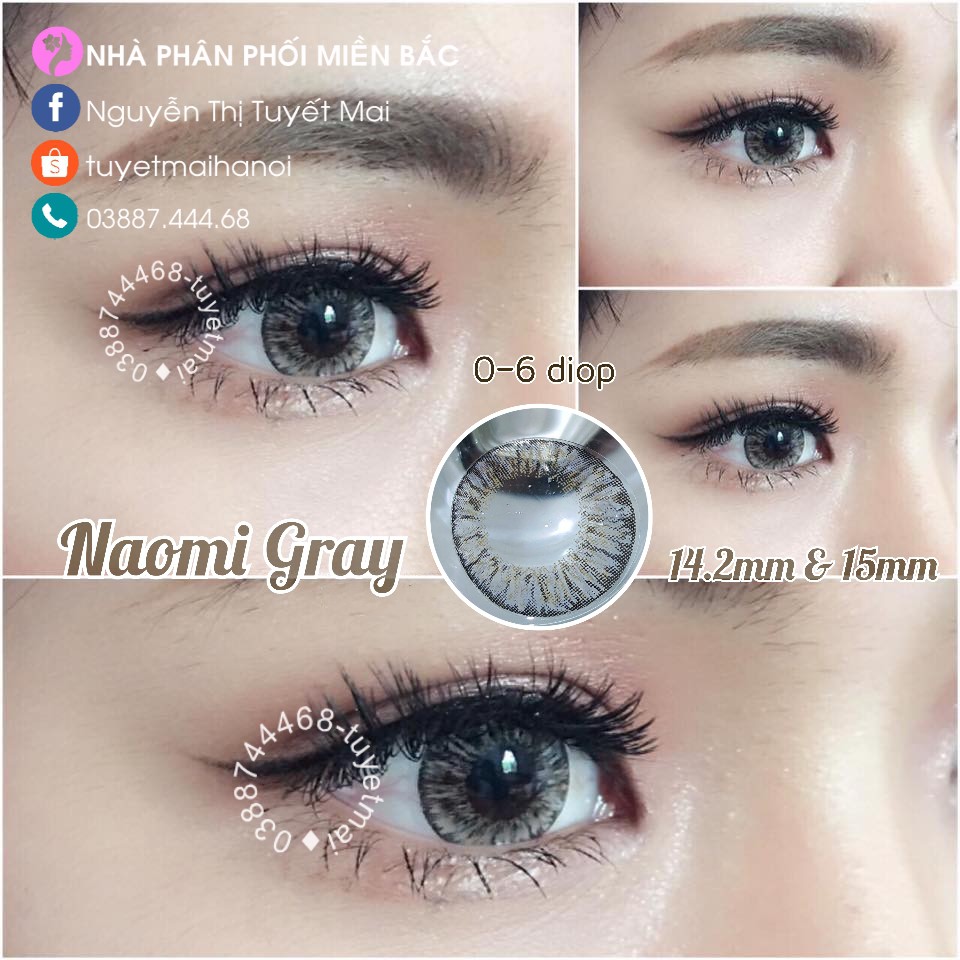 Lens Xám Cận Từ 1 Đến 6 Độ - Kính Áp Tròng Hàn Quốc Vassen Sexy Me