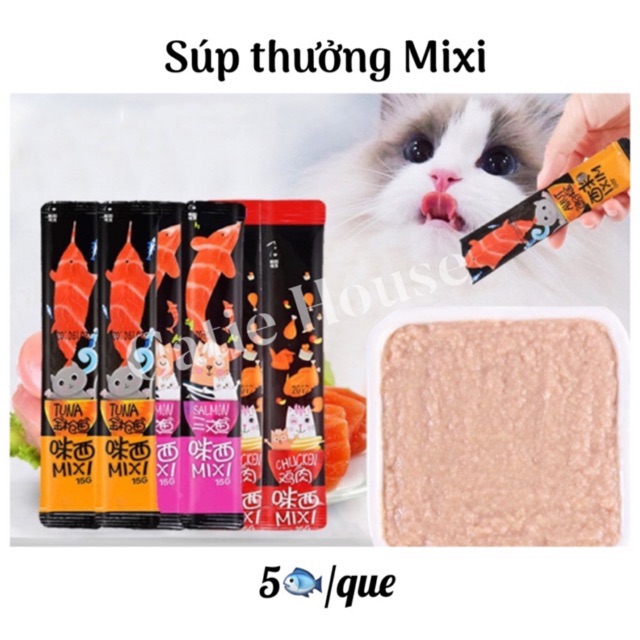 [Giao ngay Nowship/Grab] Súp thưởng Mixi cho mèo tuýp lẻ
