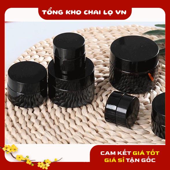 Hủ Đựng Kem ❤ SIÊU RẺ ❤ [15g,20g,30g,50g,100g] Hũ Chiết Kem Thủy Tinh Nâu đựng mỹ phẩm , phụ kiện du lịch