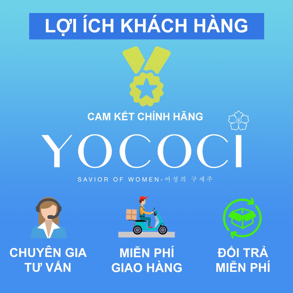 Bộ 3 sản phẩm Yococi Perfect gồm 1 kem dưỡng trắng da mặt 20g, 1 kem dưỡng trắng body 150g &amp; 1 nước tẩy trang 150ml